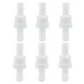 3/8" One Way Inline Check Valve 2 Pcs, Non Return Ozone Resistance PVDF Plastic One-Way Fuel Oil Water Gas Pump Air Check Valve - size: 3/8 Inch-6Pcs