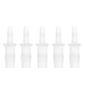 5 Pcs Aquarium Plastic Hose Barb Fitting 3/16" to 3/8" Hose ID Connectors Clear Plastic - size: 3/16"-3/8"