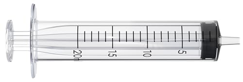 BH Supplies 20ml Luer Slip Tip Syringes (No Needle) - Sterile, Individually Wrapped - 50 Syringes