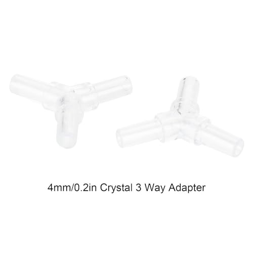 30Pcs 4mm Transparent PVC Air Tubing Splitter Kit - L Shape 3 Way 4 Way Connector for Aquarium Air Pump Accessories(3 Way Adapter) - style: 3 Way Adapter