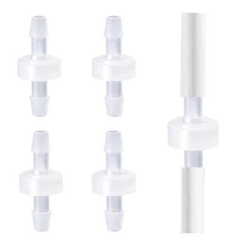 4Pcs 1/4 Check Valve Inch Vacuum One-Way Valves for Water Air Fuel Garden Hose Tank Well Pump Aquarium and Sprinkler Line Plastic Micro Diaphragm Stop for Fluid and Air Intake