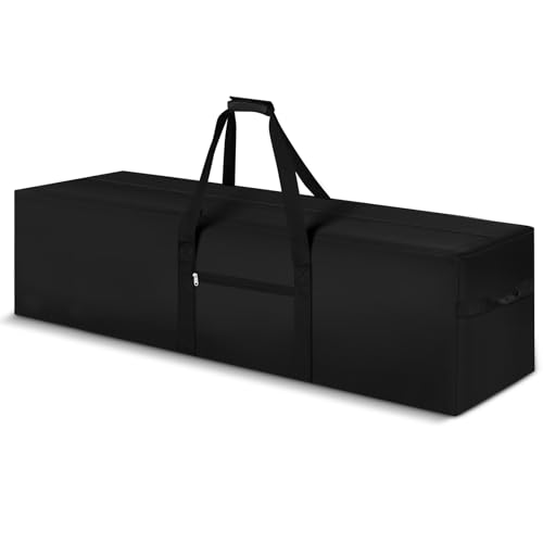 42 x 15 x 15 Inch, 154 L Extra Large Duffle Bag Camping Tent Storage Bag Heavy Duty Waterproof Sports Equipment Carrying Case for Tent Pole Travel Canopy Hammock Tripod Fishing Outdoor Moving - color: Black, size: 42 x 15 x 15 Inch, 154 L