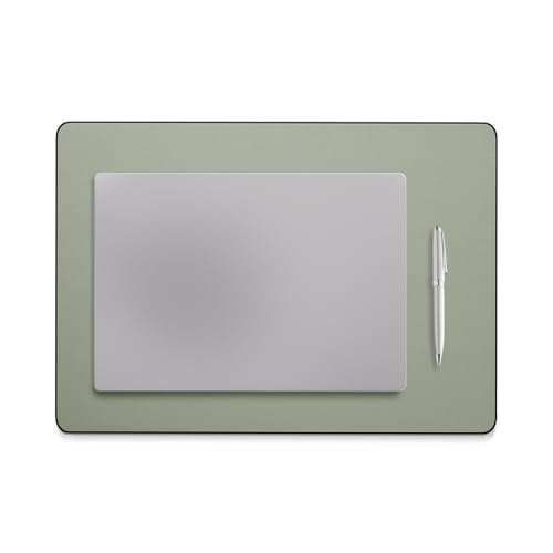 Jotsome Leather Desk Pad Mat, Non-Slip Desk Blotter Pad - Desk Protector for Office, Home, Lap Desk, Laptop, and Desktop - color: Sage, size: 17" x 12"