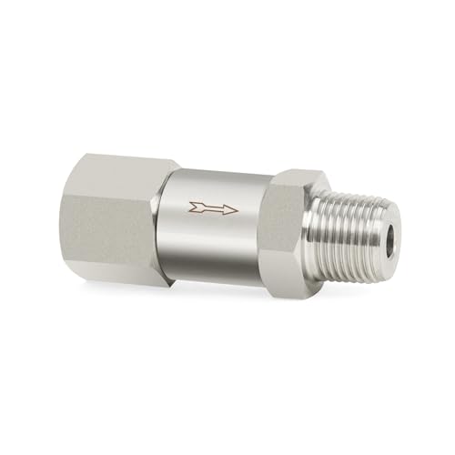 ChillWaves 304 Stainless Steel In-Line Split Check Valve 1" NPT Male x 1" NPT Female Thread, One-Way Non-return Check Valve for Backflow Prevention(1-PACK) - size: 1" MNPT x 1" FNPT, style: Split Check Valve