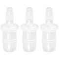 Plastic Hose Barb Reducer Pipe Fittings, 1/2" to 3/8" Hose ID Connectors Joint Splicer Mender Adapter Union Boat Water Air Aquarium O2 Fuel (Pack of 3)