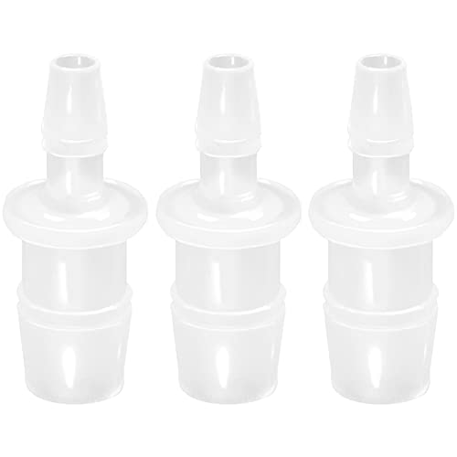 Plastic Hose Barb Reducer Pipe Fittings, 1/2" to 3/8" Hose ID Connectors Joint Splicer Mender Adapter Union Boat Water Air Aquarium O2 Fuel (Pack of 3) - size: 1/2"-3/8", style: 3