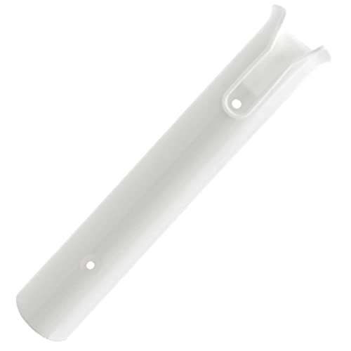 ISURE MARINE Fishing Rod Holder Bracket Wall Mounted Boat Side Mount Tool Holder Tube Links with Screws 2/3/4/6 Pole Tube (White/Black) - color: 4-Pole White