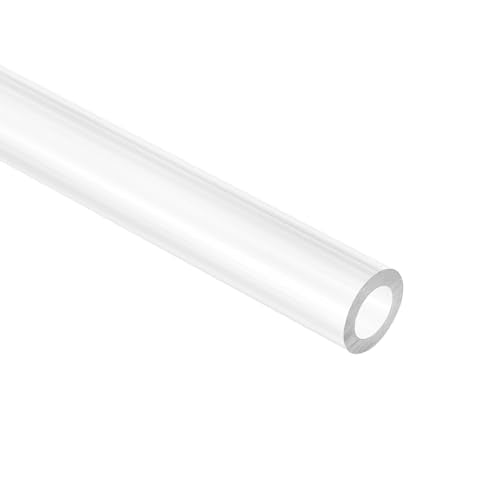 uxcell Rigid Round Clear Tubing 9mm(3/8") ID x 15mm(9/16") OD x 0.8Ft(250mm) Length Plastic Tube - size: 9mm x 15mm x 250mm