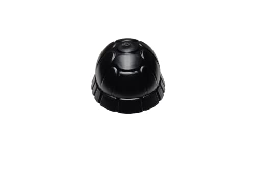 Small Turtleshell Hide 4.5x3.5x2 for Bearded Dragon Corn Snake Ball Python Crested Gecko Reptile Lizard Leopard Gecko Turtle Tortoise Frog - Black Plastic