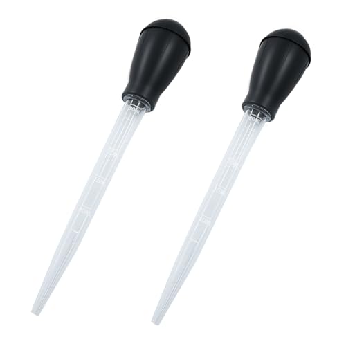 Murtenze 2 Pack Manual Fish Tank Water Changer Aquarium Dropper, Black Clean Pipette Dropper Waste Remover, Mini Gravel Cleaning Straw for Aquarium Cleaning/Aquarium Owners - color: Black