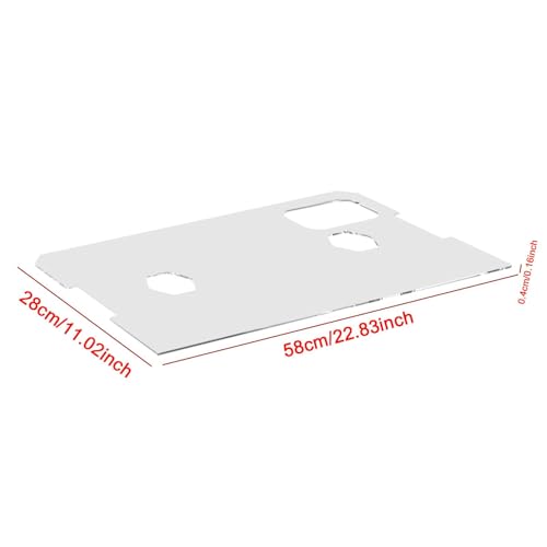 Tank Cover Tank Lid Transparent for Aquariums Without Center Aquarium Top Cover with Feed Holes, 580x280x5mm - color: 580x280x5mm