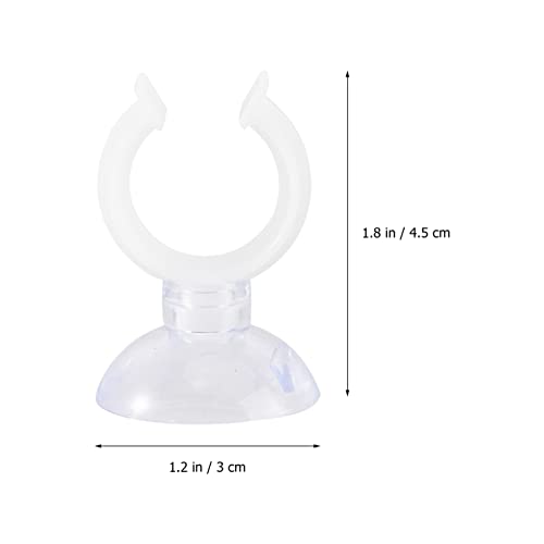 Uonlytech 12 Pcs Aquarium Water Clamp Holder Fish Tank Fixed Clip with Suction Cup 1.57X1.77X1.18In Durable Plastic for Secure Tube Management