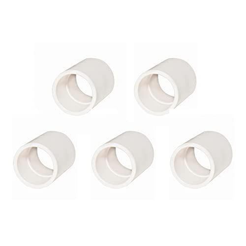 5pcs 1.5Inch PVC Pipe Coupling Adapter Pipe Fittings Couplers (Slip to Slip) Schedule 40 Easy to Install,and High Tensile for Home or Industrial Use White (Pack of 5) - size: 1 1/2 Inch