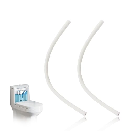 2PCS Plastic Toilet Refill Tube Hose Replacement Parts Compatible with 100, 200, 200A, 400A and Most Other Valves, 9.84 Inch white