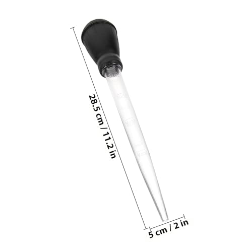 Luxshiny Aquarium Fish Tank Siphon Gravel Manual Water Sand Vacuum Tube for Household Fish Tank Cleaning and Faeces Removal, Mini Black Aquarium Sand Cleaner