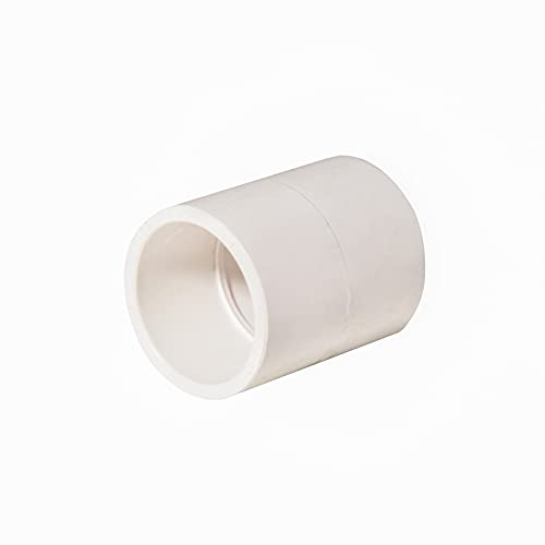 FangKingNo10pcs 1/2" PVC Pipe Coupling Adapter Pipe Fittings (Slip to Slip) Schedule 40 Easy to Install,and High Tensile for Home or Industrial Use White (Pack of 10) - size: 0.5 Inch