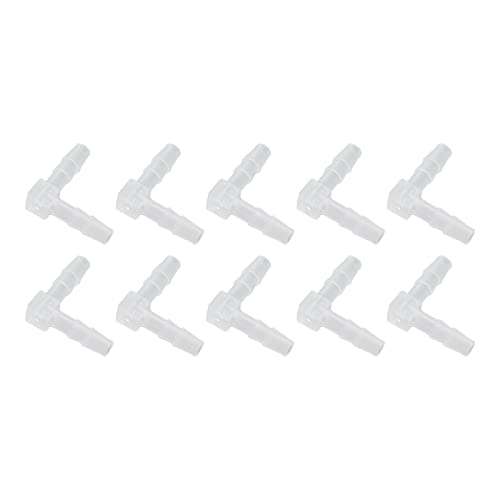 10Pcs Elbow Hose Barb Plastic Fitting 90 Degree Equal Barbed Joint L Shape - Wide Range of Use (4mm) - size: 4mm