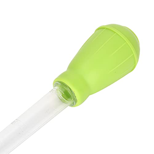 GLOGLOW Aquarium Gravel Cleaner, ABS Mini Manual Water Changer, Accurate Fish Tank Dropper for Cleaning and Feeding, Ideal for Small Aquariums and Office Use (Green)