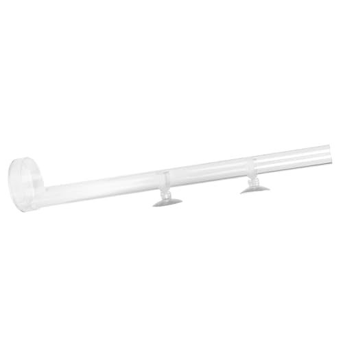 Aquarium Shrimp Feeding Tube and Dish, 40cm Transparent Acrylic Feeder with Suction Cups