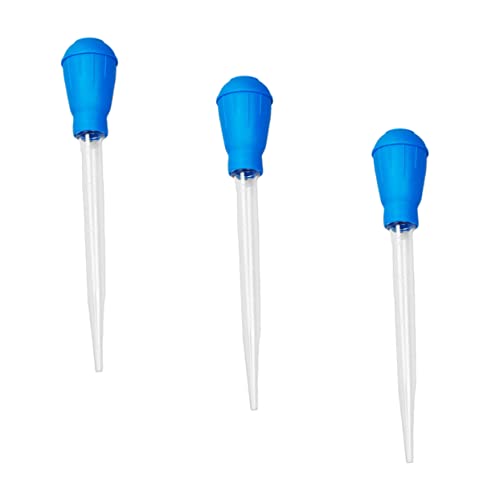 Yardwe 3pcs Convenient Aquarium Clean Pipettes Feces for Fish Tank Practical Siphon Dropper Scale for Water Changes and Cleaning Tasks - color: Blue, size: 29x5cm