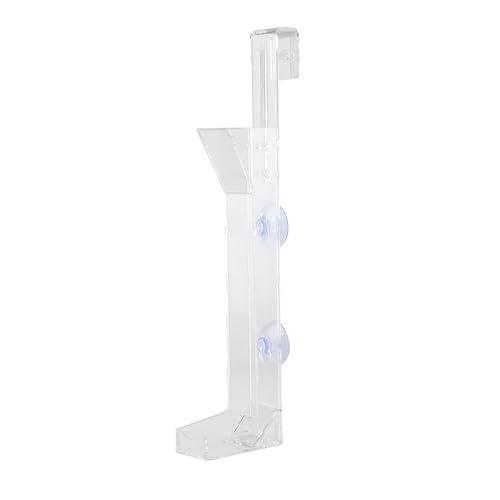 Acrylic Shrimp Feeding Tube, Shrimp Feeder Transparent Glass Shrimp Feeding Dish Tray with Suction Cups for Fish Jar Aquarium Crystal Shrimp Crabs Clams