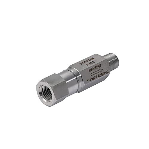 In-line Ball Check Valve - Stainless Steel 316 One Way (SS316, 1/4"NPT MxF)
