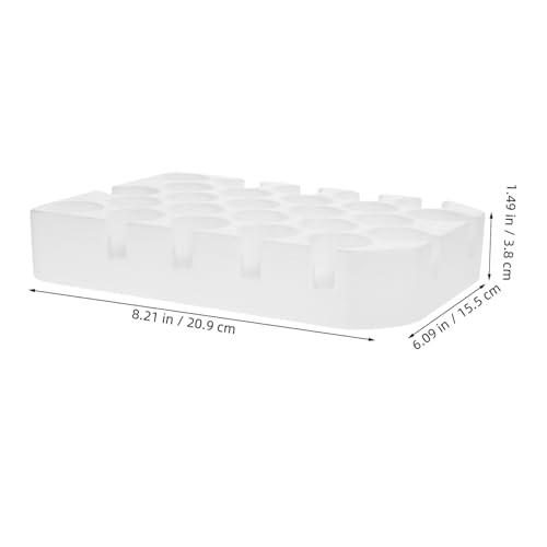 Cabilock 25holes Test Tube Holder Rack for Tubes Base Organizer for Laboratory Multipurpose Stand for Sampling and Storage for Research and Clinical Use - color: White