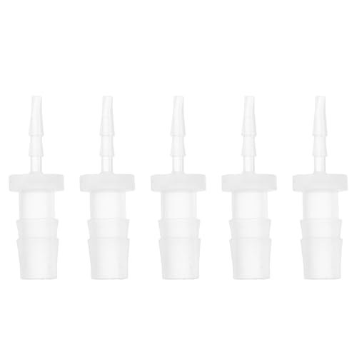5 Pcs Aquarium Plastic Hose Barb Fitting 1/16" to 7/32" Hose ID Connectors Clear Plastic - size: 1/16"-7/32"