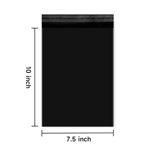 KKBESTPACK 7.5X10.5 1000 PCS Poly Mailers Shipping Bags for Small Business – Self Sealing Package Envelopes - color: Black, size: 7.5" x 10.5" 1000 pcs