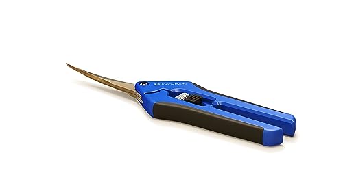 Happy Hydro Trimming Scissors - Curved Tip - Titanium Coated Blades with Spring-Loaded Comfort Grip Handles - 2 Pack