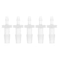5 Pcs Aquarium Plastic Hose Barb Fitting 1/8" to 1/4" Hose ID Connectors Clear Plastic - size: 1/8"-1/4"