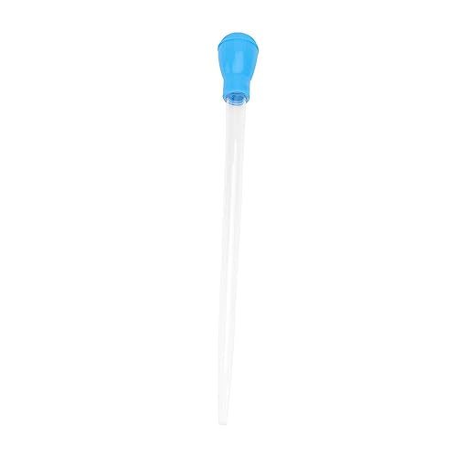 NOLITOY Aquarium Fish Tank Cleaner Pipette Dropper Manual Water Changer Vacuum Siphon Tool for Waste Removal and Feeding 16.92In Stainless Suction Device - color: Blue, size: Size 2