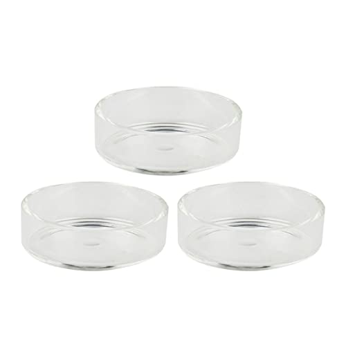 Kisangel 5pcs Round Shrimp Food Basin Crystal Feeding Dish for Shrimp Fish and Reptiles Durable Aquarium Ornament with Transparent Design for Enhanced Tank Aesthetics - size: Size 2
