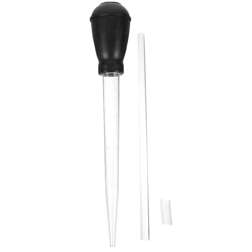 Luxshiny Aquarium Fish Tank Siphon Gravel Manual Water Sand Vacuum Tube for Household Fish Tank Cleaning and Faeces Removal, Mini Black Aquarium Sand Cleaner