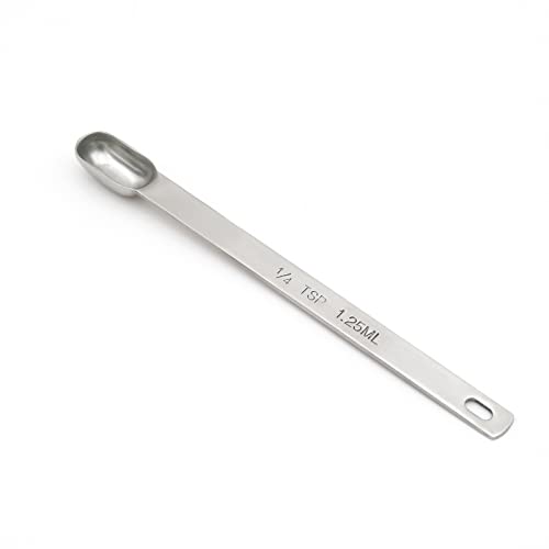 1PCS 1/4tsp (1.25ml) Single Measuring Spoon, Stainless Steel Long Handle Individual Teaspoons Only - size: 1/4tsp|1.25ml
