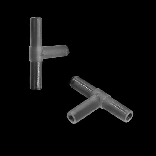 100PCS Aquarium Air Line Connectors, Plastic Valve Fittings, Inline T Joints for Fish Tank Pump Tubing - size: T Type