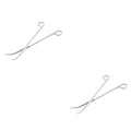 PartyKindom 2pcs Stainless Steel Curved Tip Scissors Aquatic Plant Trimmer Aquarium Scissors for Plant Cutting Aquascaping Tools for Fish Tank
