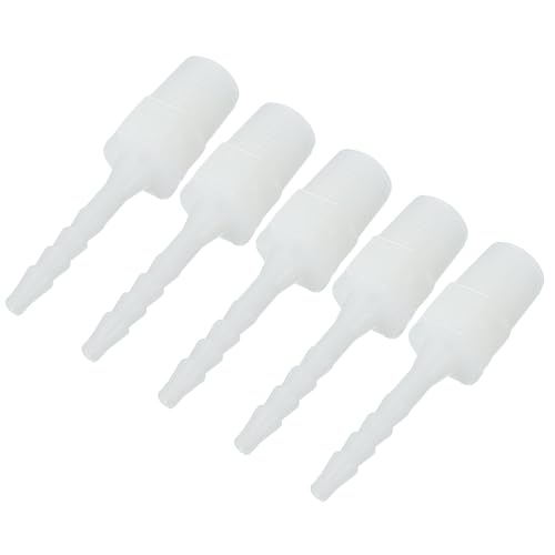 PATIKIL 1/8" Barb x 1/8" G Male Connector, 5 Pcs Plastic Hose Barb Fitting Industrial Hose Barb to Pipe Fitting Connect for Water Liquid Air Fuel - size: 1/8" x 1/8"