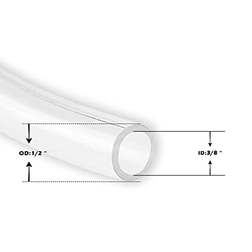 YOUHO 10 Feet PVC- 3/8" ID Clear Vinyl Tubing Food Grade Multipurpose Tube for Beer Line, Kegerator, Wine Making, Aquaponics, Air Hose - color: 10 Feet, size: 3/8" ID