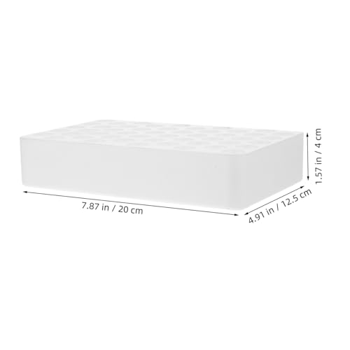 Cabilock 50holes Test Tube Rack Holder Laboratory Tube Stand Foam Base Storage Reusable Compact Design - color: Transparent