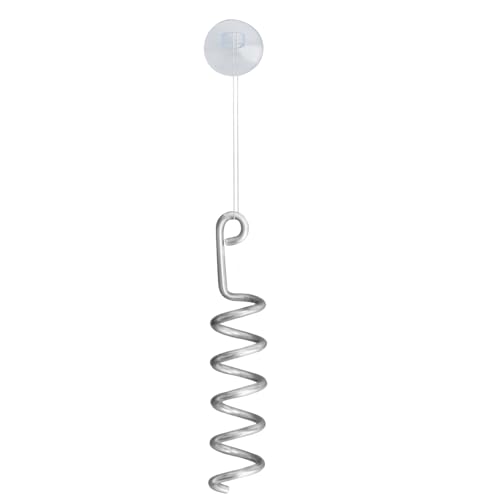 Fish Tank Aquarium Vegetarian Feeder with Suction Cup | Stainless Steel Sinking/Hanging/Benthic Fish Feeder for Loach, Malawi Cichlid, Snail - with Recycling Line