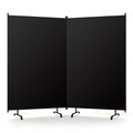 Room Divider Panel, Siebwin 2 Panel Folding Privacy Screens with Wider Feet, 8 Ft Portable Room Partition for Room Separator, Room Divider Screen Partition Room Dividers Freestanding - size: 2 Panel 8FT W