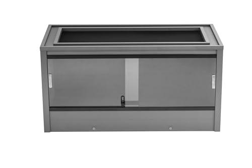 New Age Pet ECOFLEX Two Medium Reptile Enclosures with Matching Stacker Combo Set in Grey - color: Grey, size: Medium