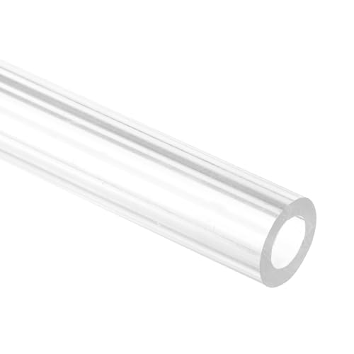 uxcell Rigid Round Clear Tubing 6mm(1/4") ID x 10mm(3/8") OD x 0.5Ft(150mm) Length Plastic Tube - size: 6mm x 10mm x 150mm