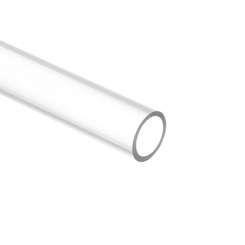 uxcell Clear Rigid Tubing 11mm(0.43") ID x 14mm(0.55") OD x 1Ft Length Round Plastic Polycarbonate Tube - size: 11mmx14mm