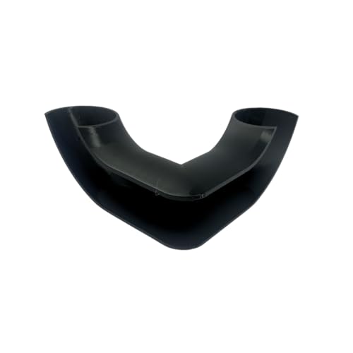 REEFSHAPE Aquarium Corner Tube Viewing Tunnel | Fish, Shrimp, Loaches Hideout for Aquariums | Unique Underground Tube Viewing Tunnel | Made in USA (Corner Tube, Black)