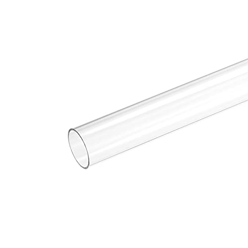 MECCANIXITY Plastic Pipe Rigid Polycarbonate Round Tube Clear 0.67"(17mm) ID 0.78"(20mm) OD 9.6" (245mm) High Impact for Lighting, Models, Water Plumbing - size: 0.67"IDx0.78"ODx9.6"