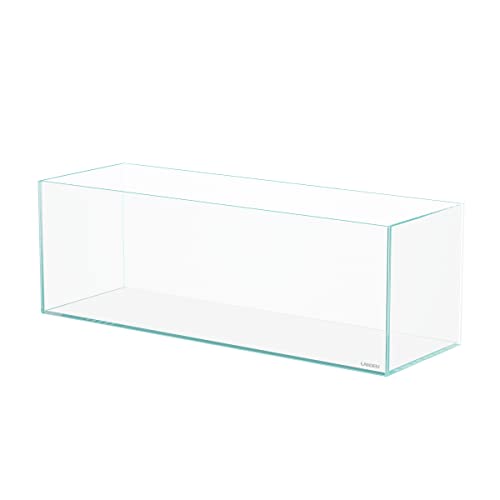 LANDEN 60L 5.8 Gal Rimless Low Iron Aquarium Long Fish Tank,Bookshelf Aquarium,W23.6×D7.87×H7.87 in(60x20x20cm) 5mm Thickness with Black Nano Foam Leveling mat Included - size: 5.8Gal W23.6×D7.87×H7.87 in(60x20x20cm)