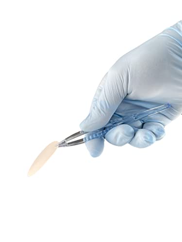 Disposable Sterile Forceps Tweezers 5inch 125mm length Individually Wrapped Transparent Blue Pack of 100 - style: Blue Transparent (Pack of 100)