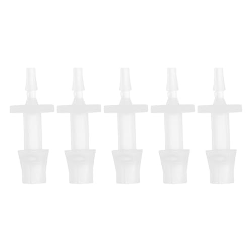 5 Pcs Aquarium Plastic Hose Barb Fitting 3/32" to 1/4" Hose ID Connectors Clear Plastic - size: 3/32"-1/4"
